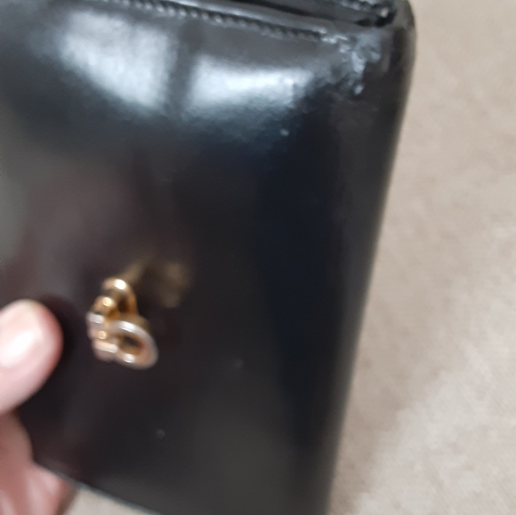 Salvatore Ferragamo Black Leather Wallet